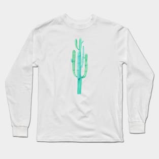 One Pretty Watercolor Cactus Long Sleeve T-Shirt